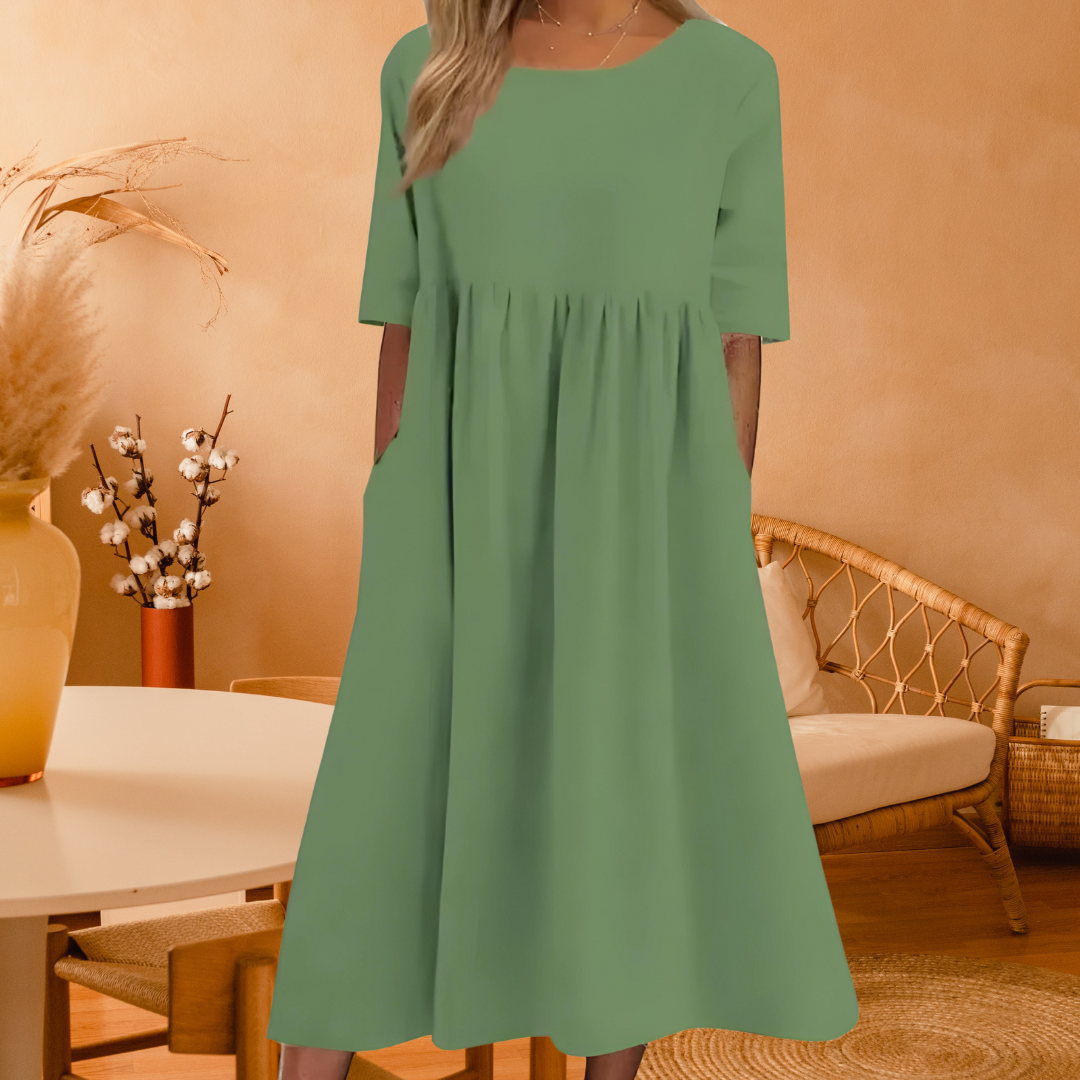 Lunaire | Robe Longue d'Été avec Confort Maxi et Encolure Décontractée pour Femmes