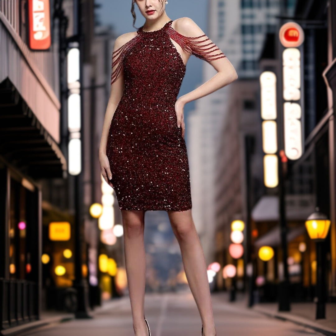 Léa | Robe en Mousseline de Soie avec Détails Élégants et Motifs Uniques pour Femmes
