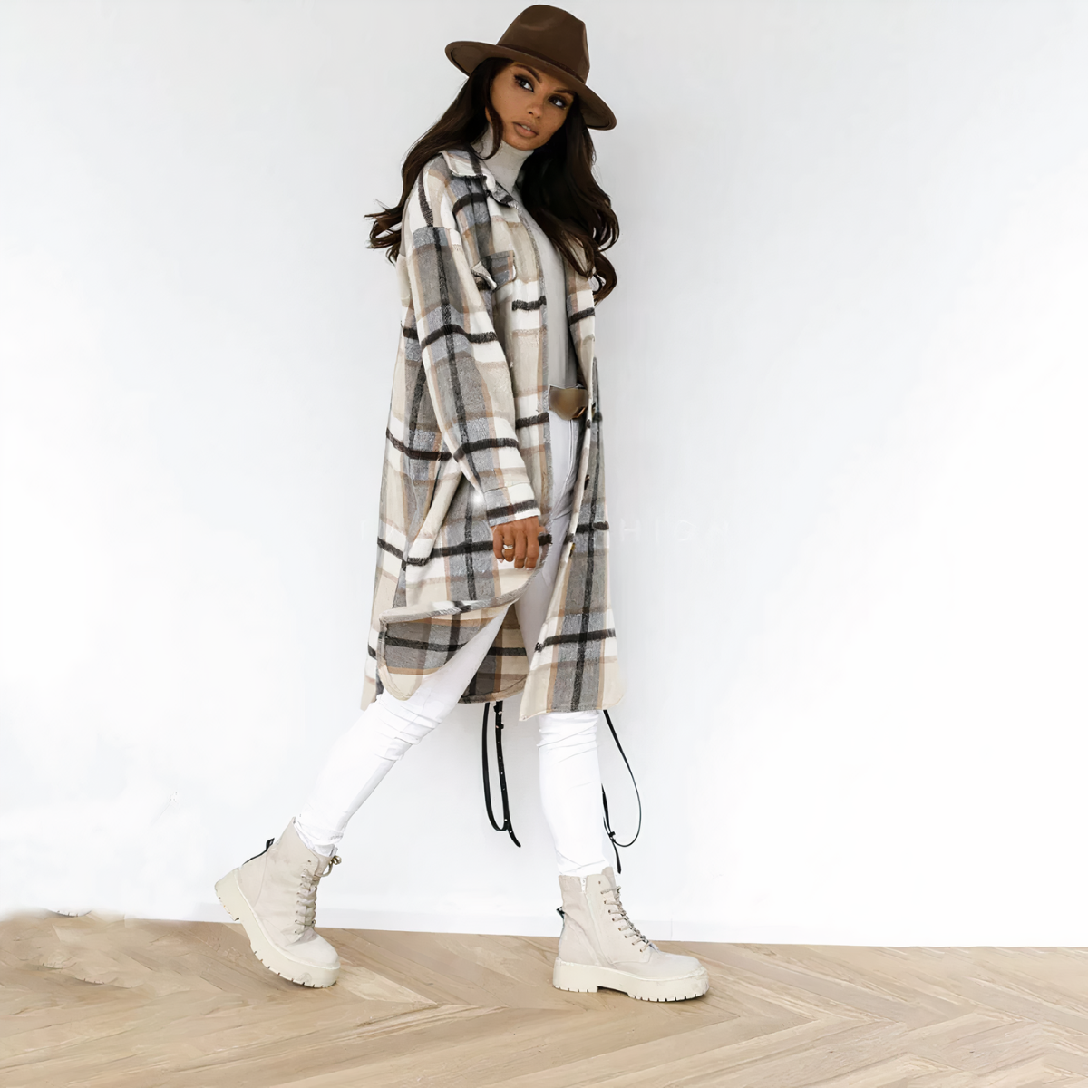 Léonie | Manteau d'Hiver avec Design Élégant et Tissu Antisalissant pour Femmes