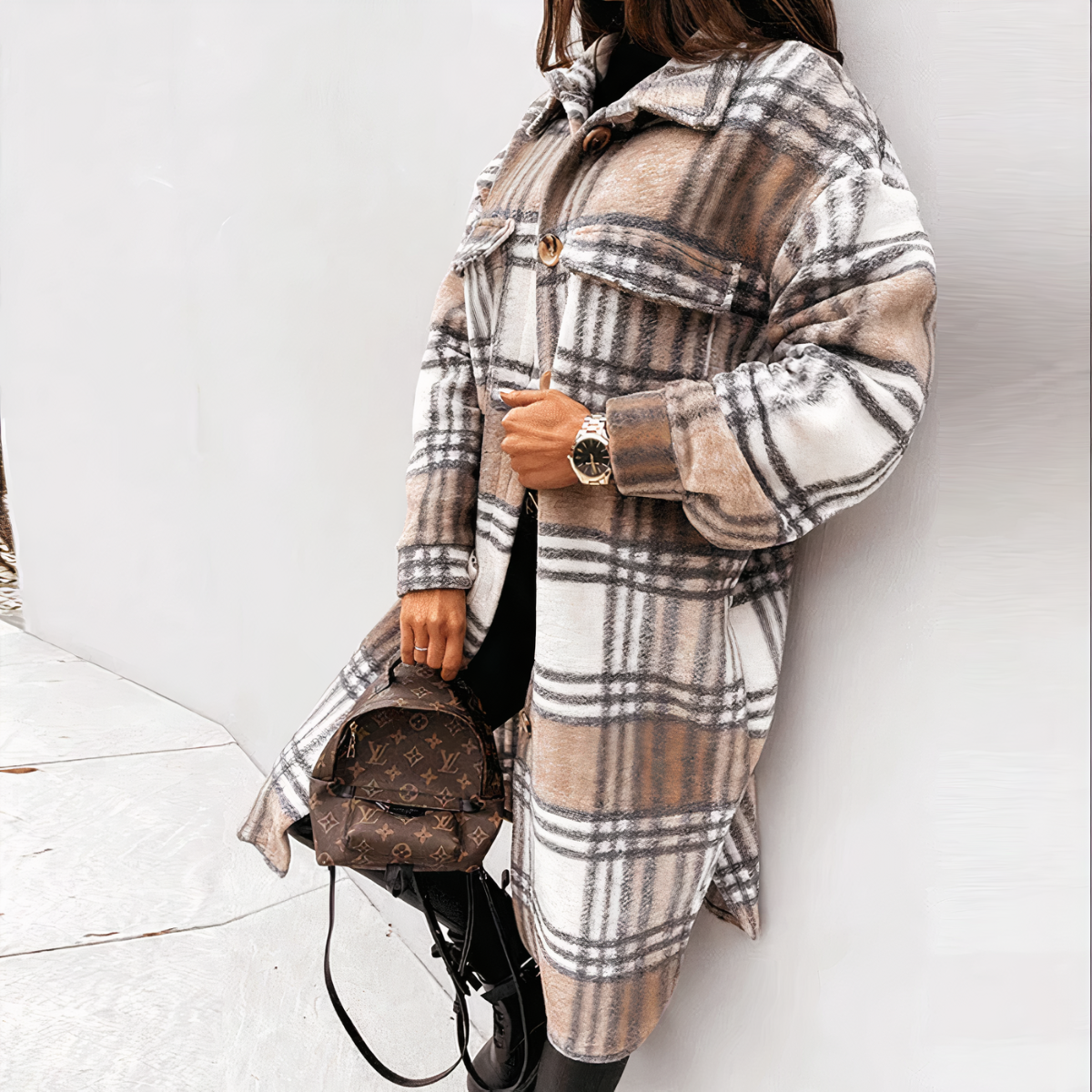 Léonie | Manteau d'Hiver avec Design Élégant et Tissu Antisalissant pour Femmes