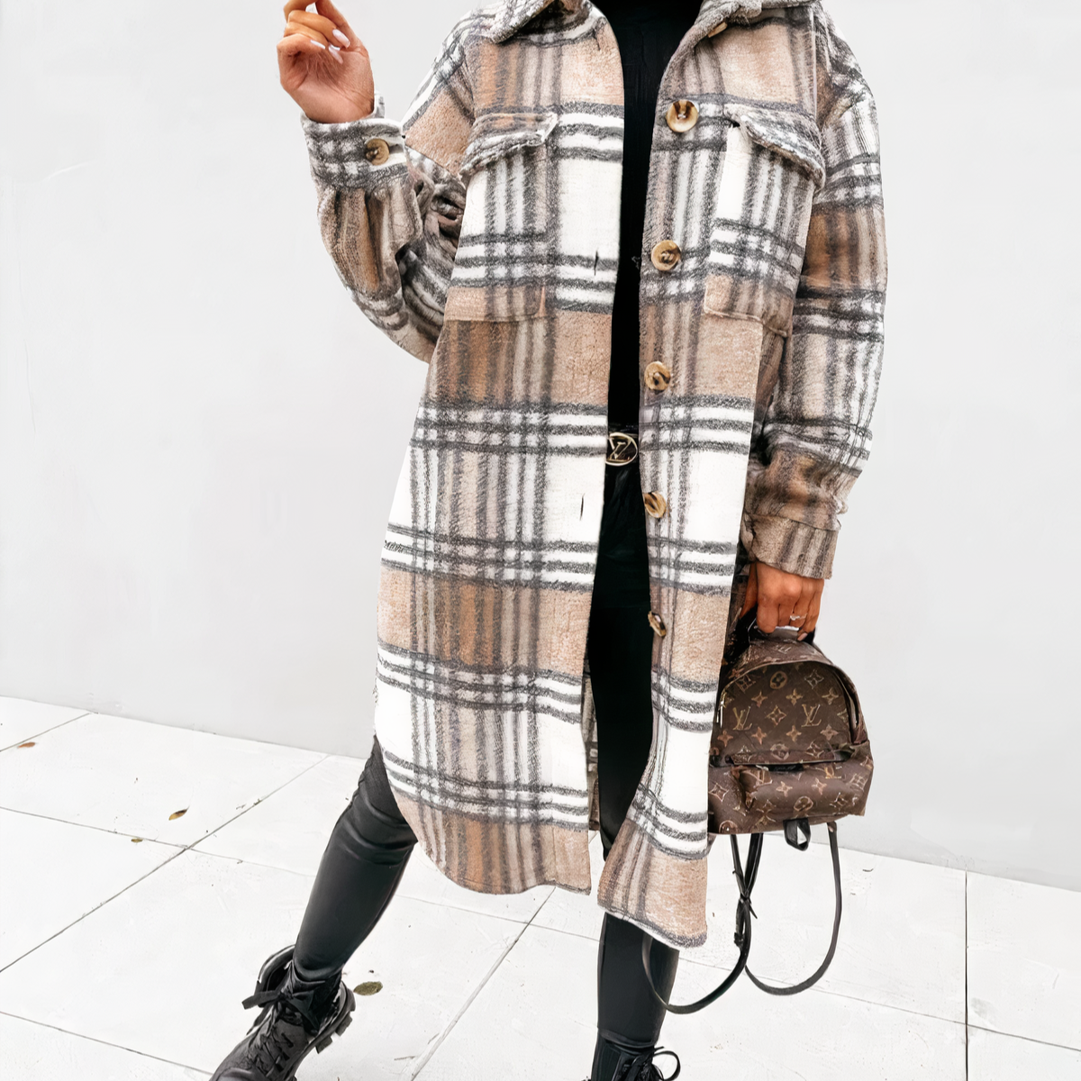 Léonie | Manteau d'Hiver avec Design Élégant et Tissu Antisalissant pour Femmes