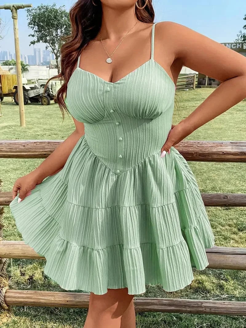 Hanna - Robe plissée grande taille de haute qualité