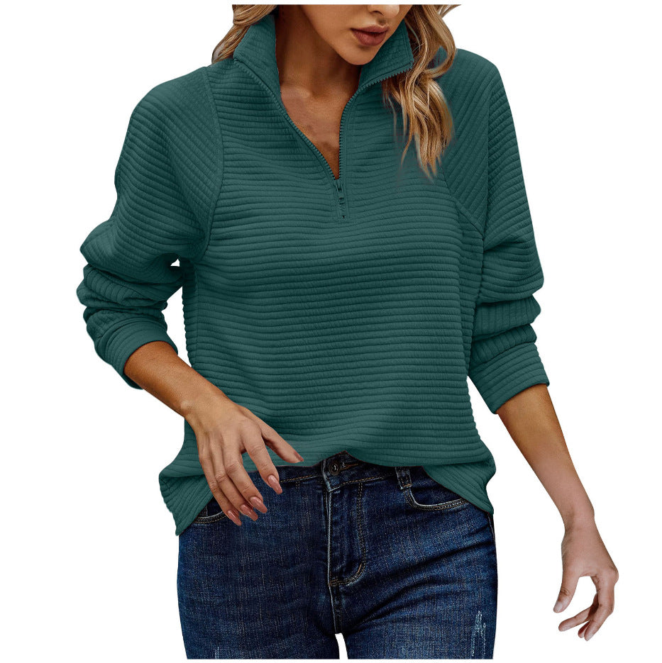Fatima - Confortable pull-over avec demi-zip