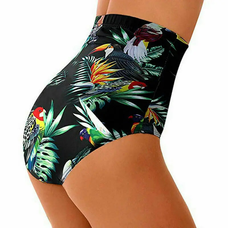 Léonie | Bas de Bikini Élevé avec Tissu Léger et Motif Floral pour Femme