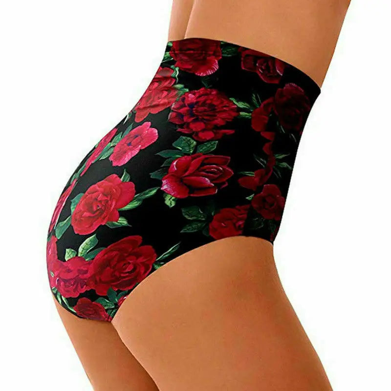 Léonie | Bas de Bikini Élevé avec Tissu Léger et Motif Floral pour Femme
