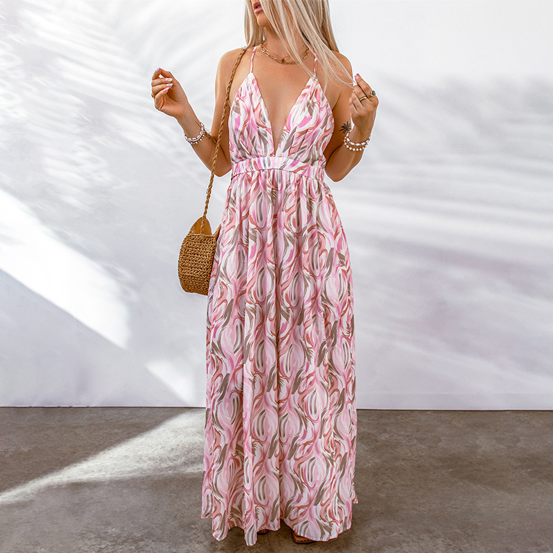Katalina - Robe femme élégante mode Ibiza avec imprimé floral