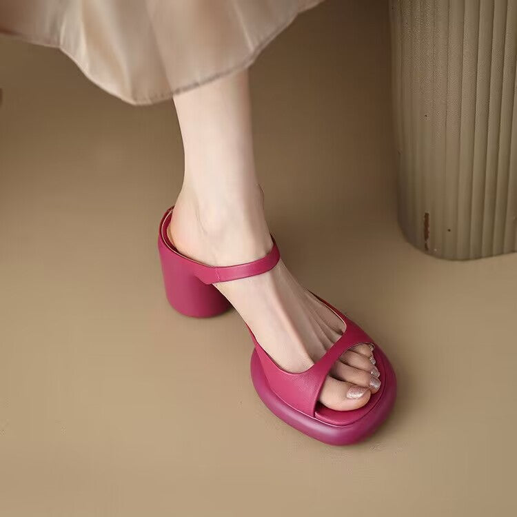 Léna | Talons à Lanière avec Élégance et Confort pour Femmes