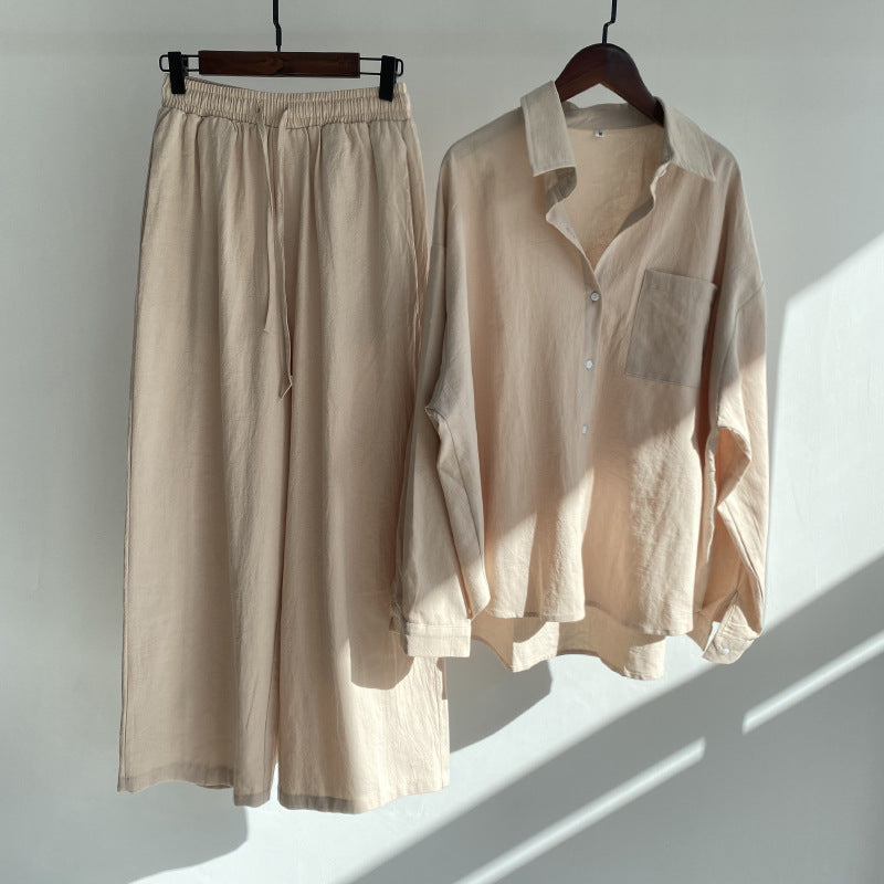 Lunaire | Ensemble Chemise et Pantalon avec Tissu Doux et Élégant pour Femmes