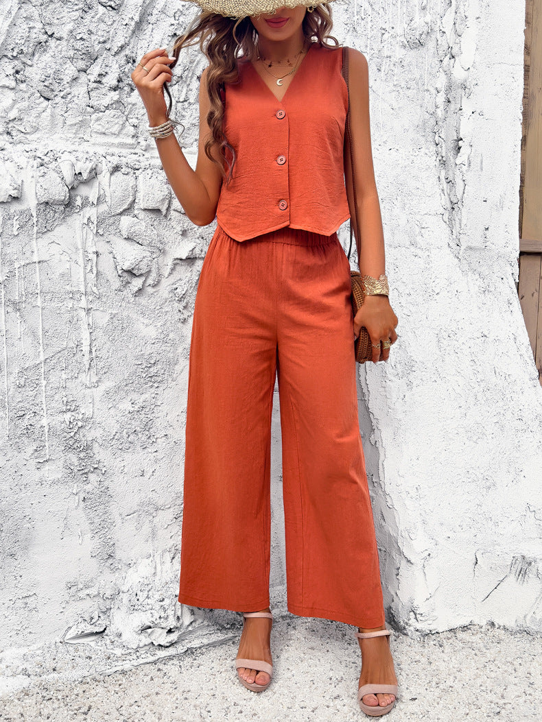 Sienna | Ensemble Gilet Boutonné avec Confort et Élégance pour Femmes