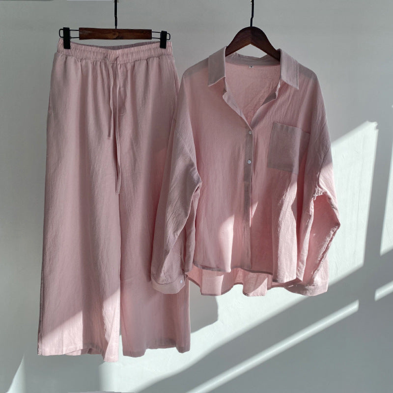 Lunaire | Ensemble Chemise et Pantalon avec Tissu Doux et Élégant pour Femmes