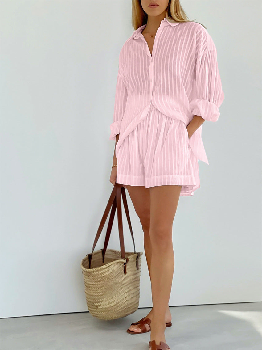 Liora | Ensemble d'été à rayures avec Tissu Léger et Confort Optimal pour Femmes