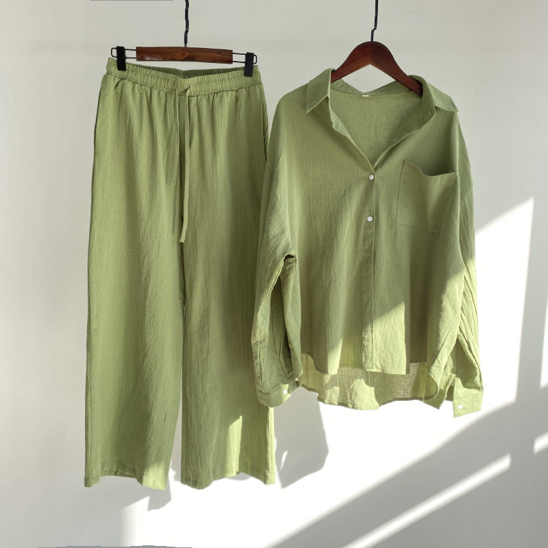 Lunaire | Ensemble Chemise et Pantalon avec Tissu Doux et Élégant pour Femmes