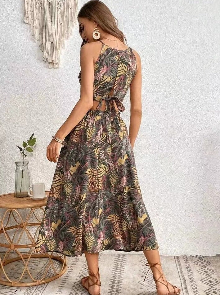Lunaire | Ensemble Jupe avec Imprimé Tropical et Confort Optimal pour Femmes