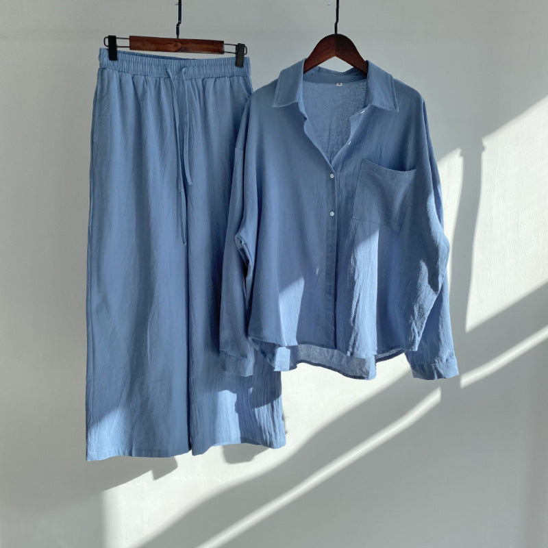 Lunaire | Ensemble Chemise et Pantalon avec Tissu Doux et Élégant pour Femmes
