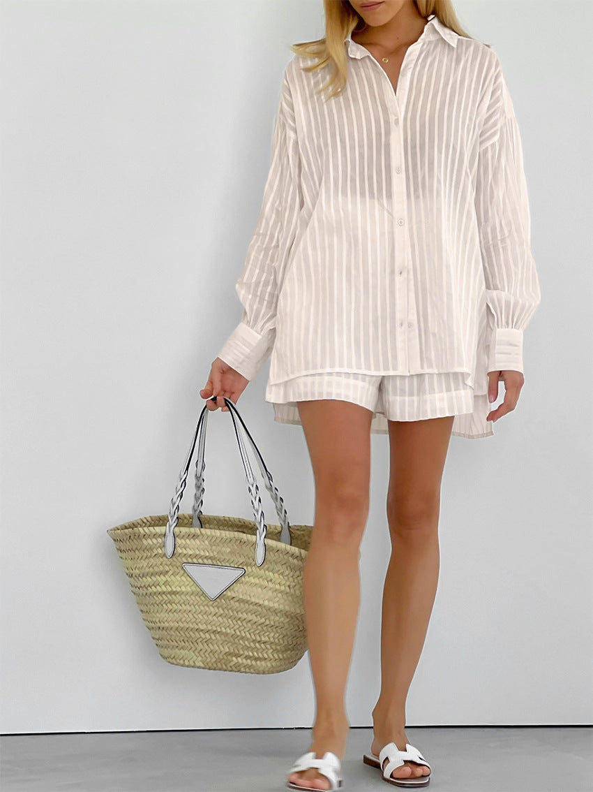Liora | Ensemble d'été à rayures avec Tissu Léger et Confort Optimal pour Femmes