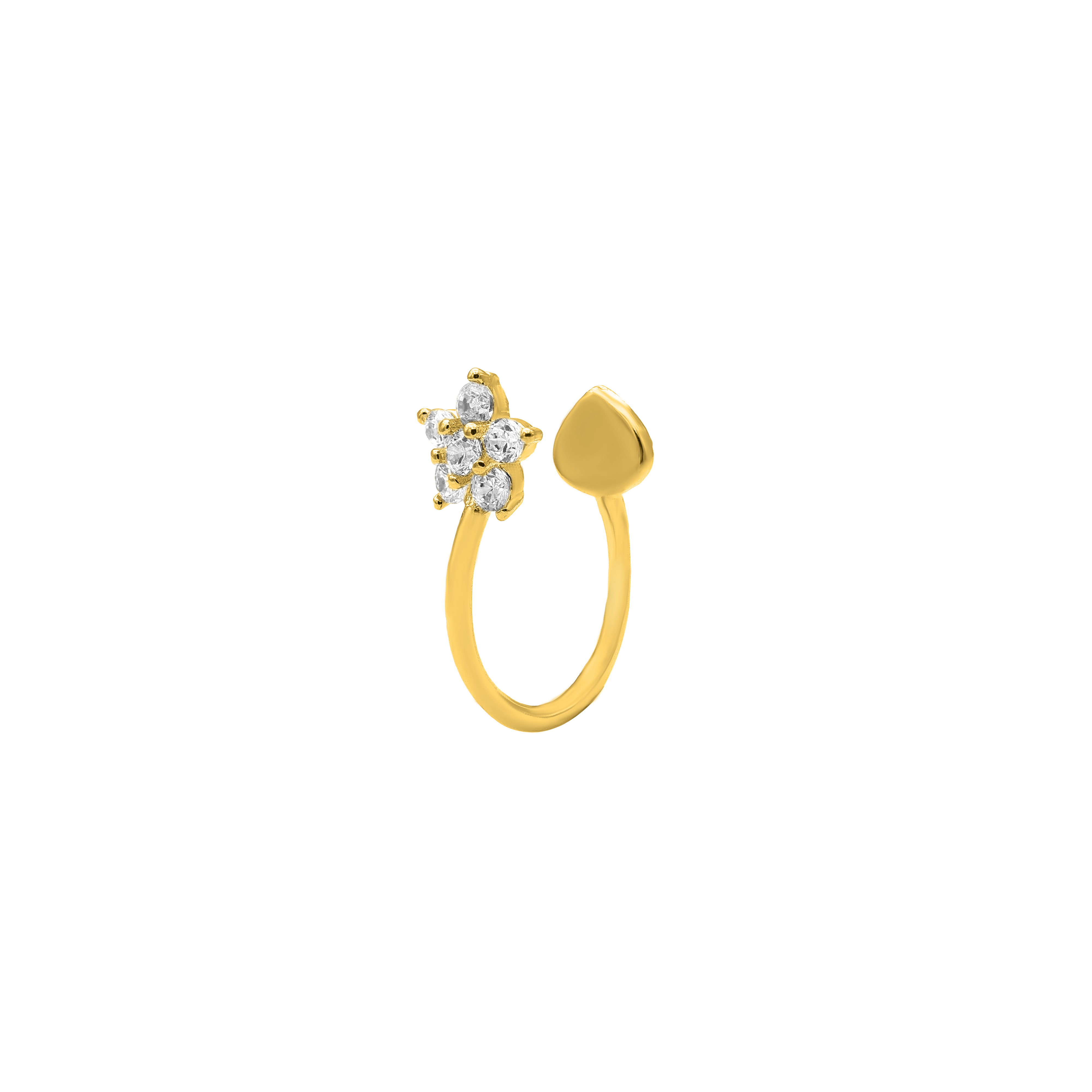Lysandra | Earcuff avec Finition Brillante en Or 14 Carats pour Femmes