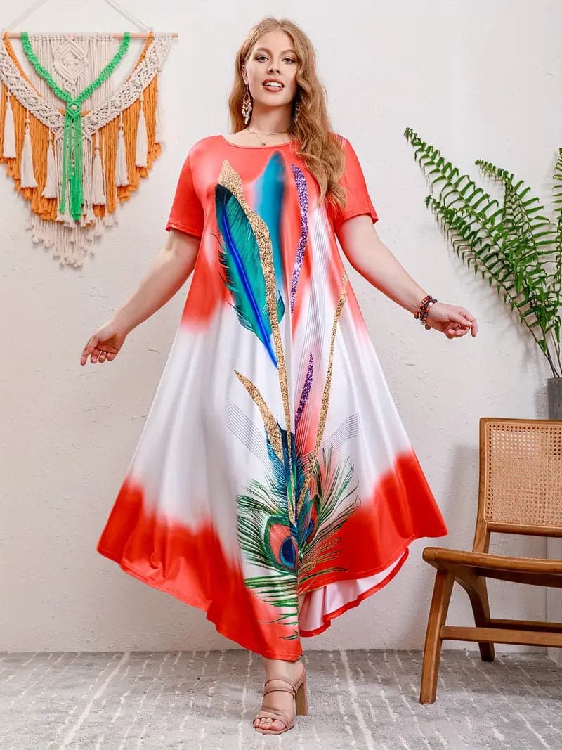 Kara - Robe large à motif coloré