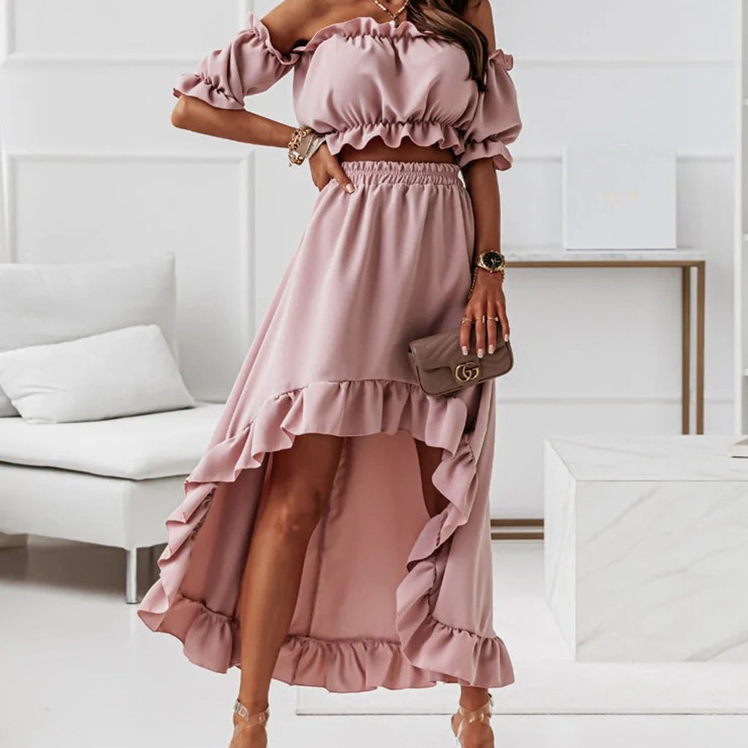 Seraphina | Robe Longue avec Ourlet Asymétrique et Confort Élégant pour Femmes