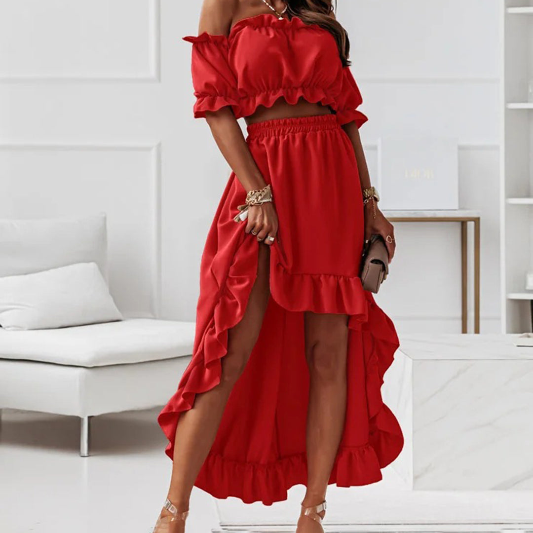 Seraphina | Robe Longue avec Ourlet Asymétrique et Confort Élégant pour Femmes