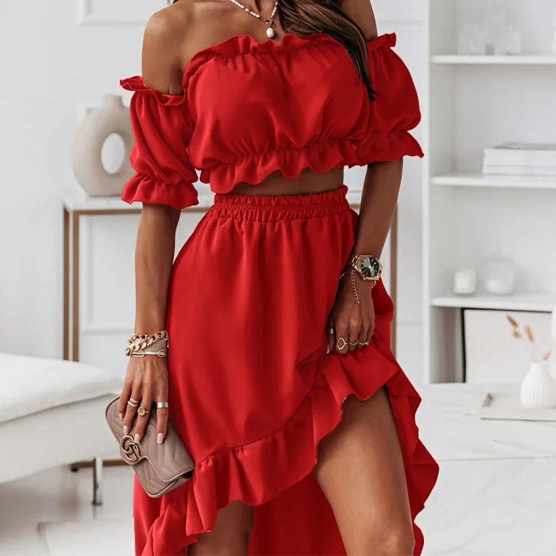 Seraphina | Robe Longue avec Ourlet Asymétrique et Confort Élégant pour Femmes