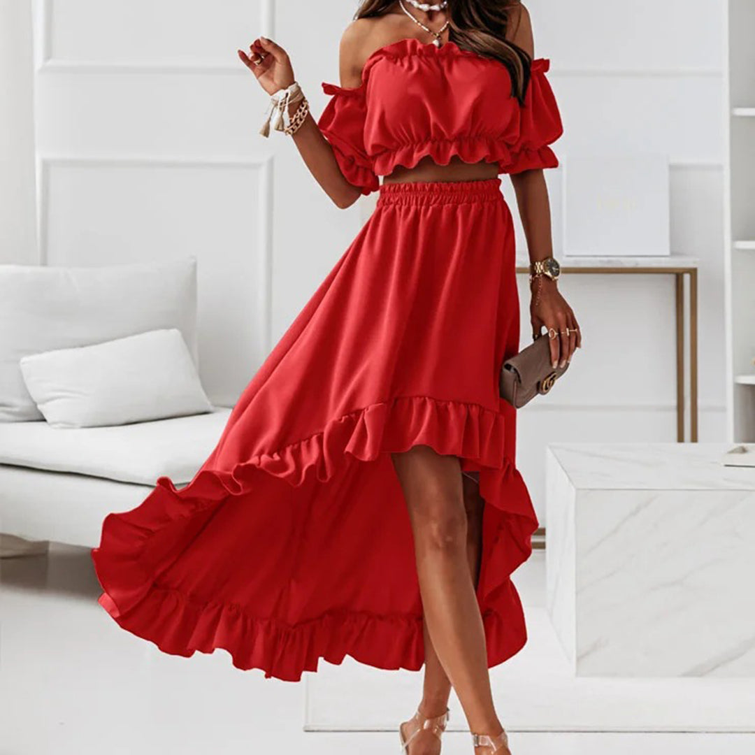 Seraphina | Robe Longue avec Ourlet Asymétrique et Confort Élégant pour Femmes
