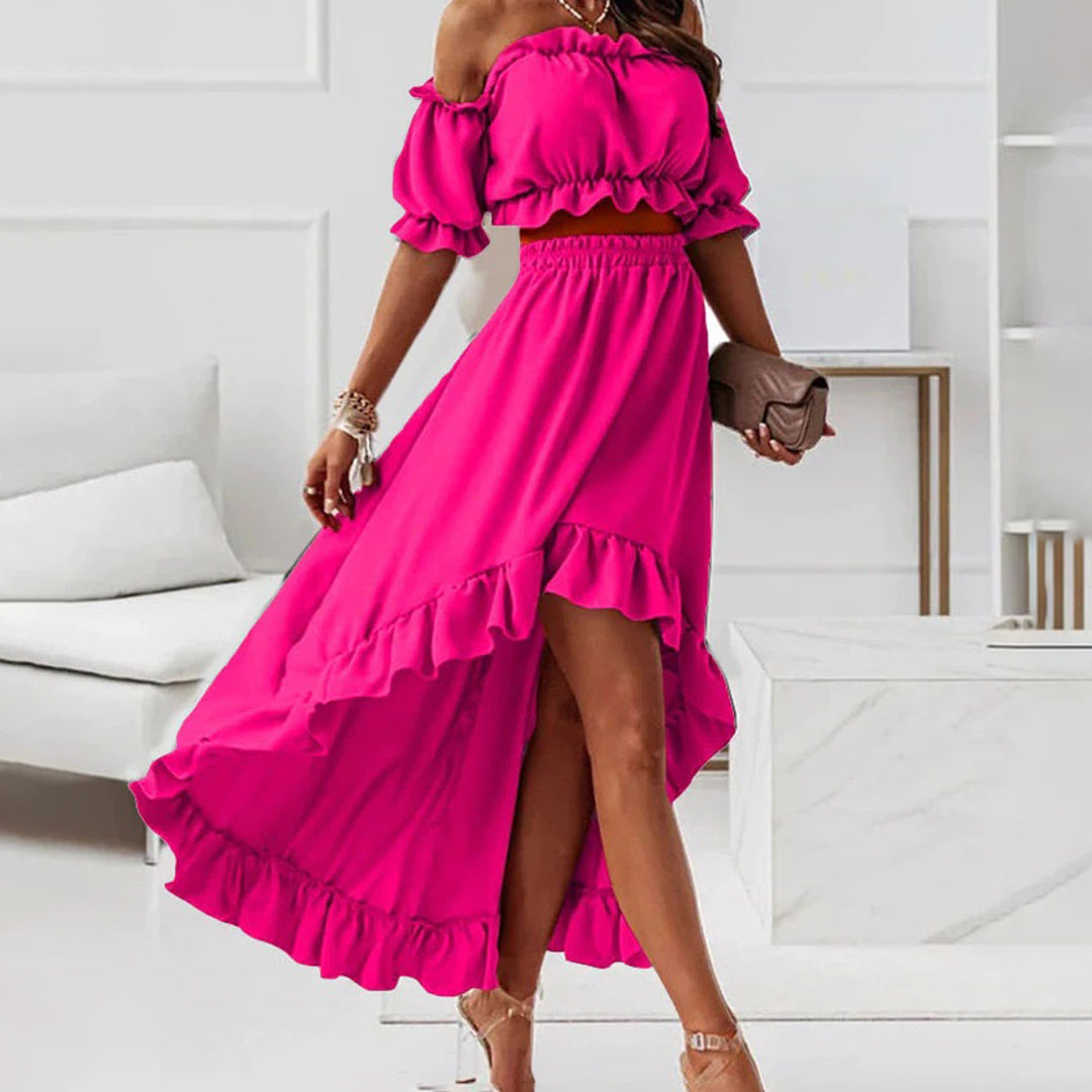 Seraphina | Robe Longue avec Ourlet Asymétrique et Confort Élégant pour Femmes
