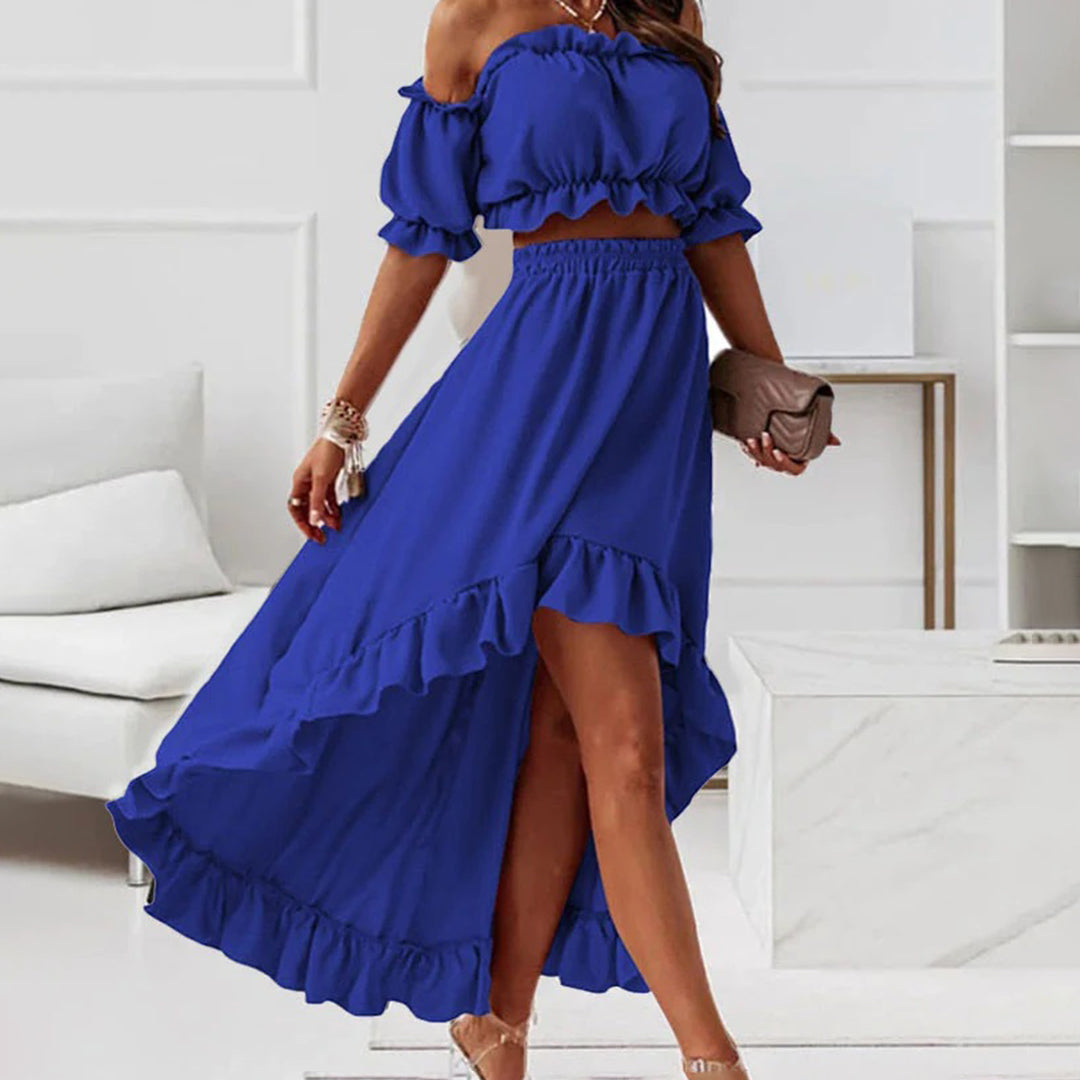 Seraphina | Robe Longue avec Ourlet Asymétrique et Confort Élégant pour Femmes