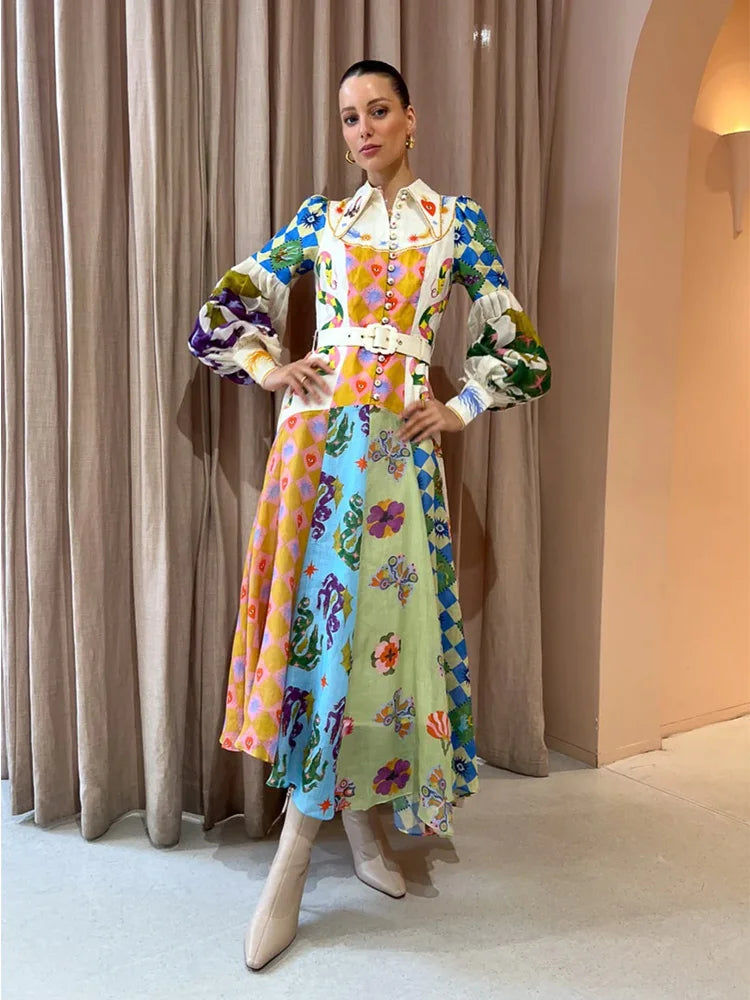 Lunaire | Robe avec Motifs Uniques et Tissu de Haute Qualité pour Femmes