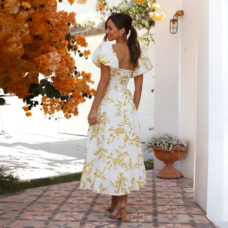 Lunaire | Robe Longue Bohème avec Tissus de Haute Qualité et Motifs Uniques pour Femmes