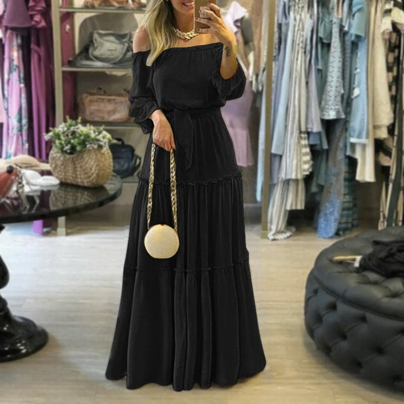 Michelle - Robe longue longue élégante
