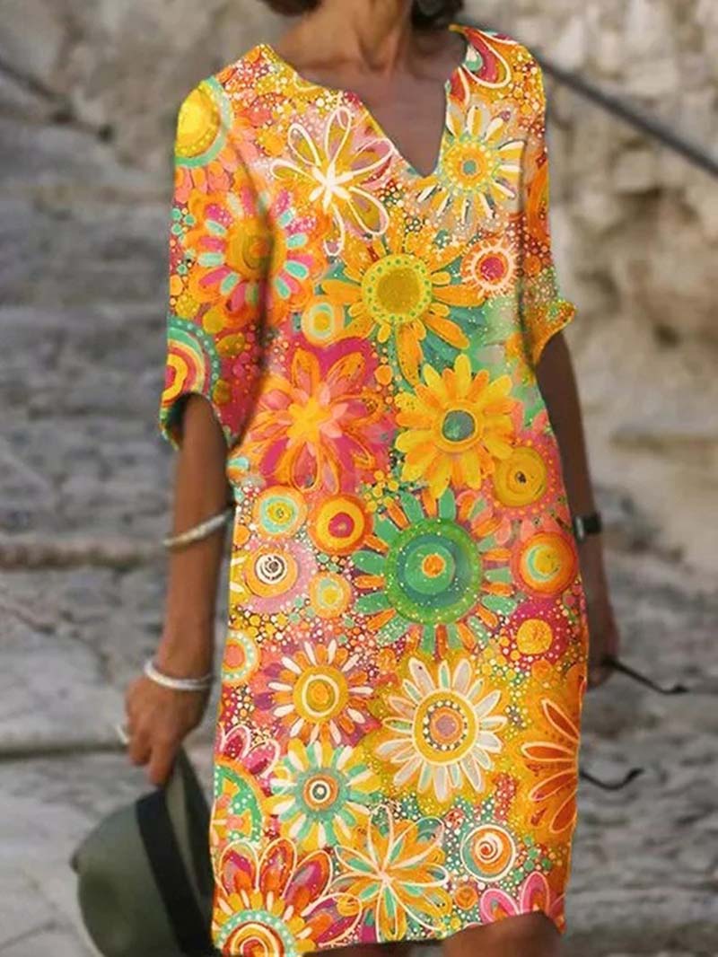 Lou - Confortable robe avec motif floral