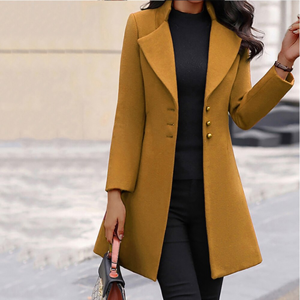 Aurélie | Manteau en laine mince avec Détails Raffinés et Confort Optimal pour Femme