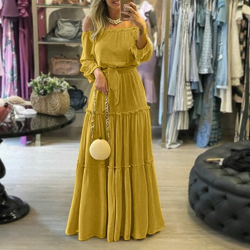 Michelle - Robe longue longue élégante