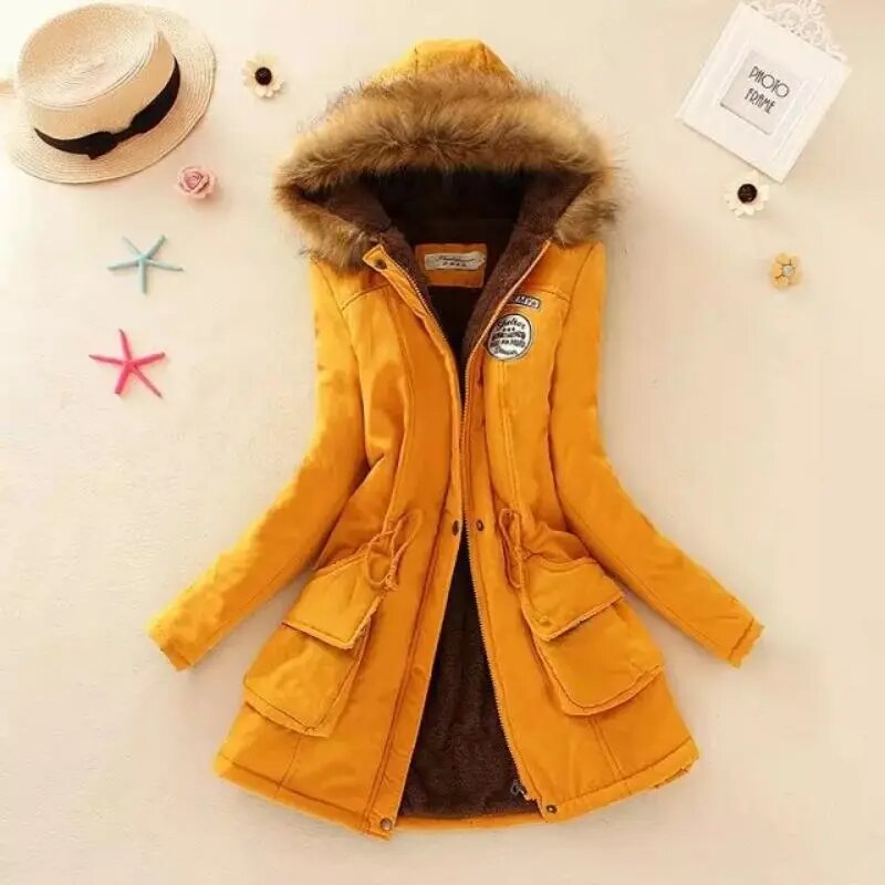 Soleil Doré | Parka à Capuche avec Confort Exceptionnel et Style Safari pour Femmes