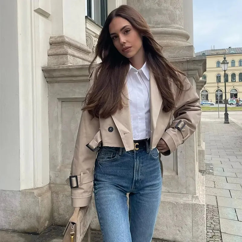 Léonie | Veste Courte à Manches avec Tissu Softshell Confortable pour Femme