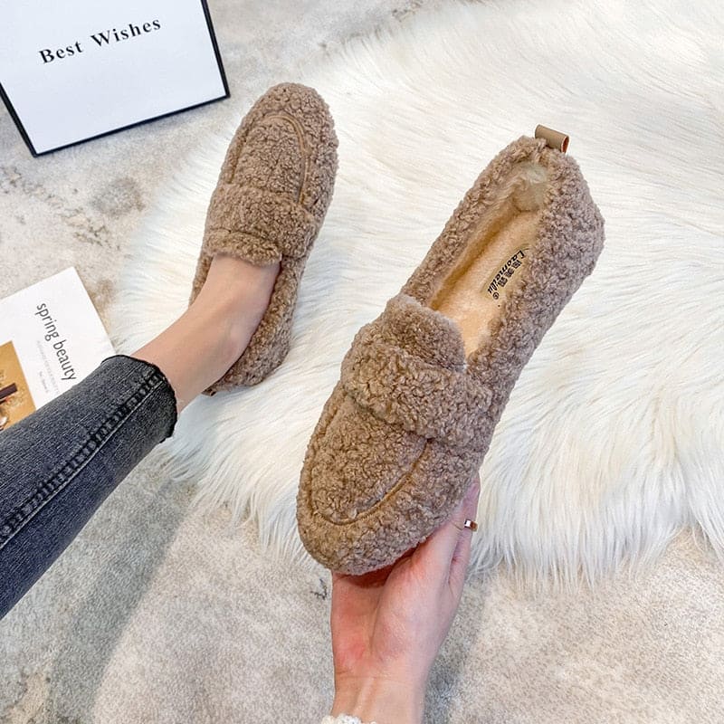 Tina - Sandales élégantes en peluche pour femmes