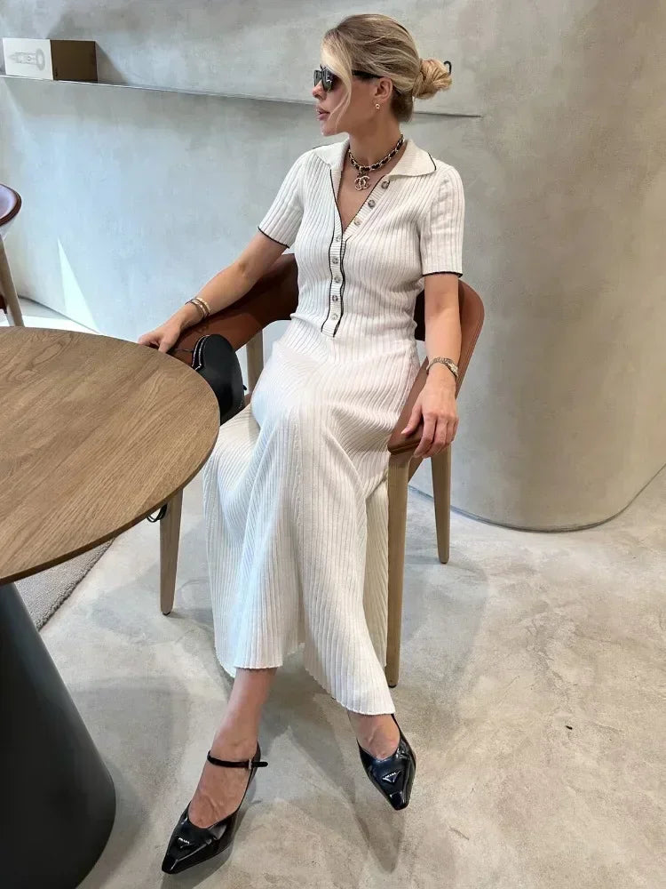 Léonie | Robe Chic avec Tissus de Haute Qualité et Motifs Variés pour Femmes
