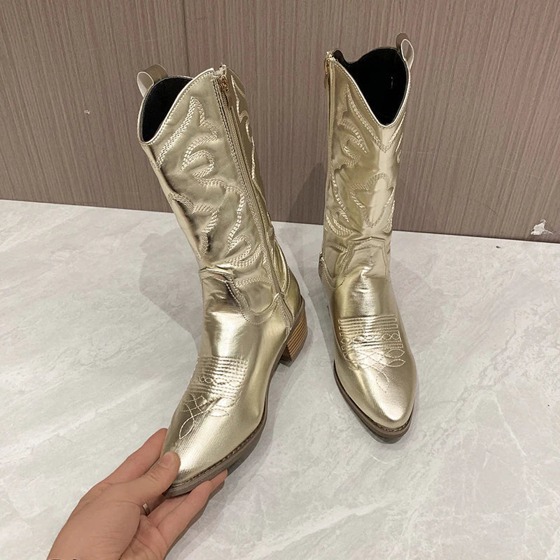 Isolde | Bottes de cow-boy avec Style Rétro et Confort Optimal pour Femmes