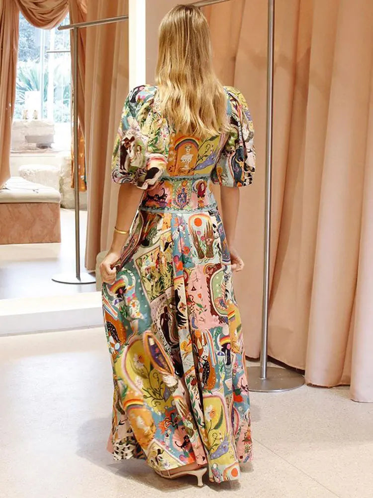 Léonie | Robe Bohème avec Motifs Uniques et Tissus de Haute Qualité pour Femmes