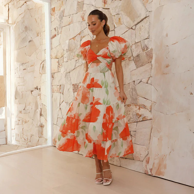 Lunaire | Robe Longue Bohème avec Tissus de Haute Qualité et Motifs Uniques pour Femmes