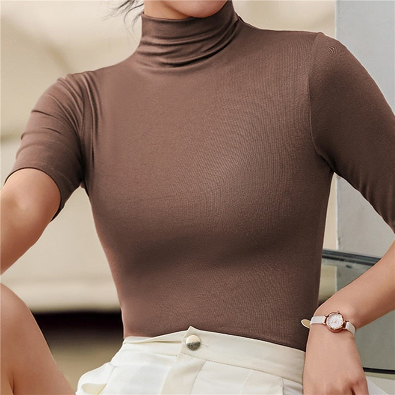 Celeste | Pull à col roulé avec Confort Inégalé et Manches Mi-Longues pour Femmes