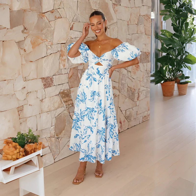 Lunaire | Robe Longue Bohème avec Tissus de Haute Qualité et Motifs Uniques pour Femmes