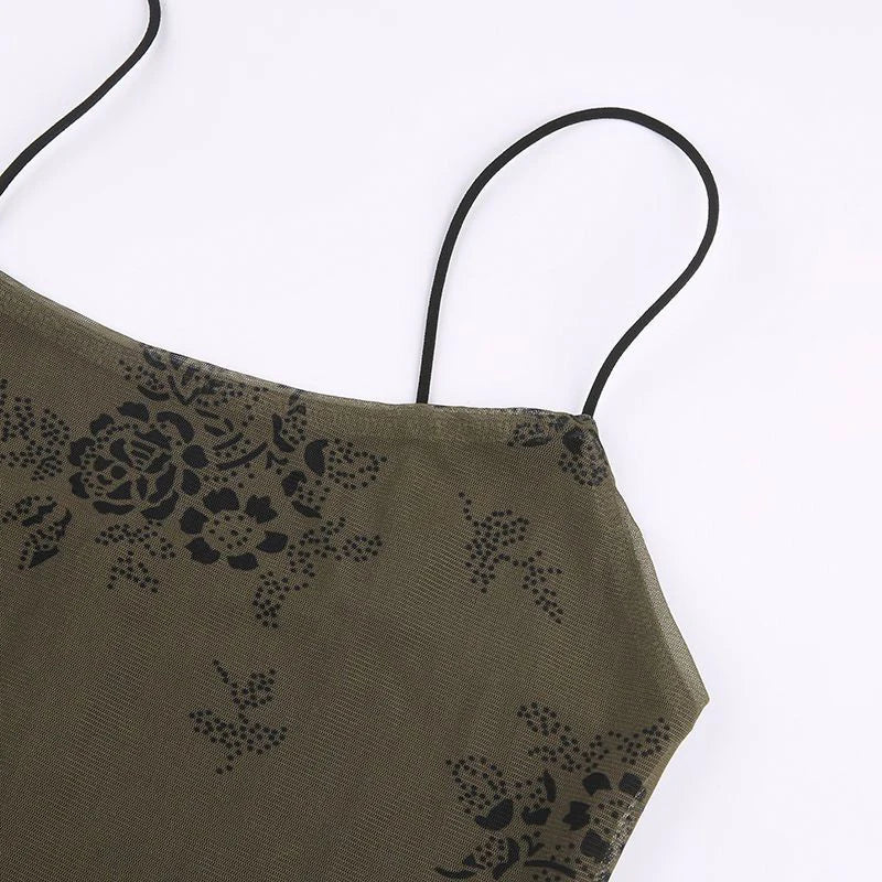 Sélène | Robe en Dentelle Florale avec Superposition Transparente et Élégance Romantique pour Femmes