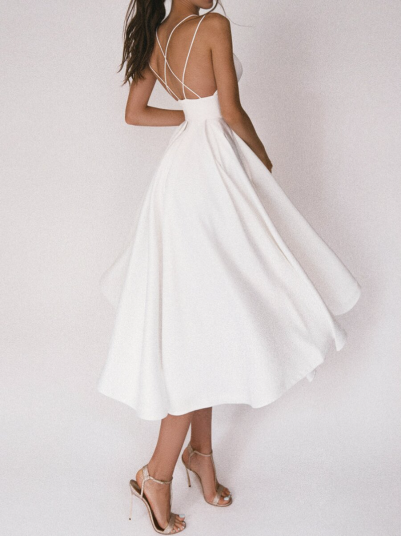 Panthea - Robe élégante avec décolleté en V et bretelles