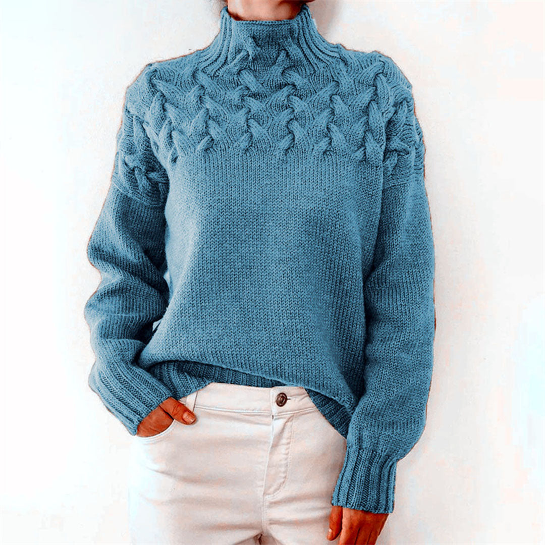 Eliza - Pull en tricot à col roulé pour femmes