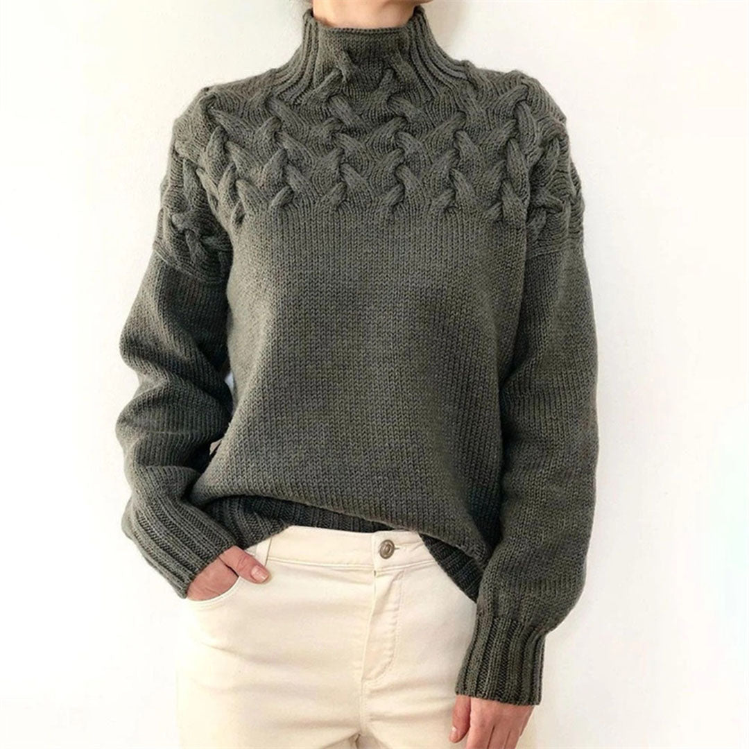 Eliza - Pull en tricot à col roulé pour femmes