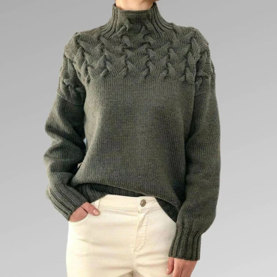 Eliza - Pull en tricot à col roulé pour femmes
