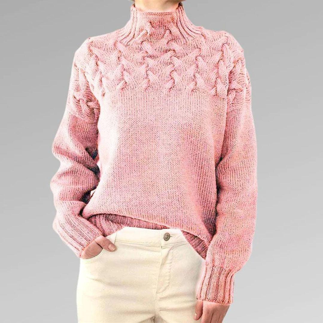 Eliza - Pull en tricot à col roulé pour femmes