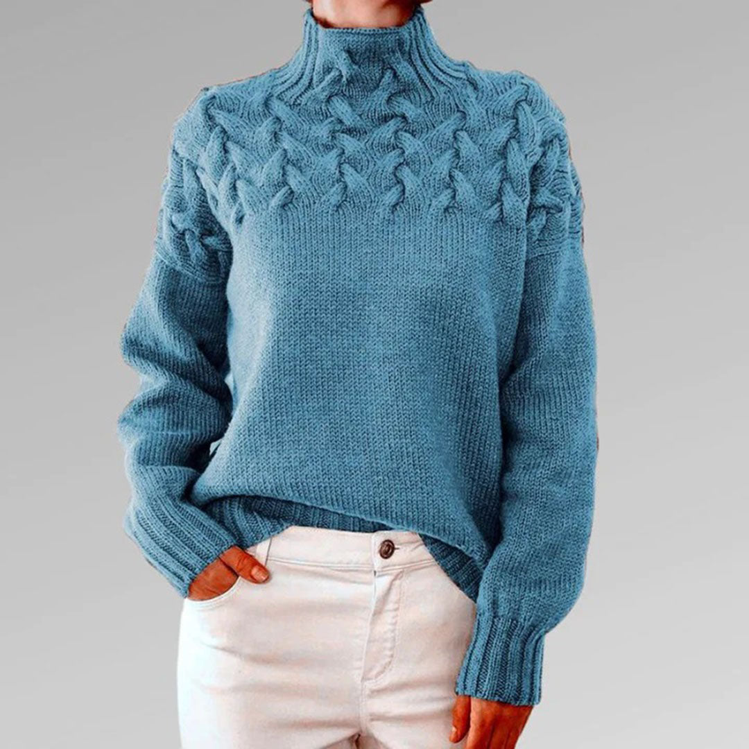 Eliza - Pull en tricot à col roulé pour femmes