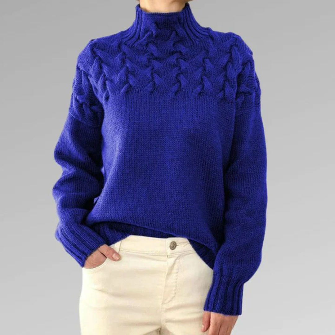 Eliza - Pull en tricot à col roulé pour femmes
